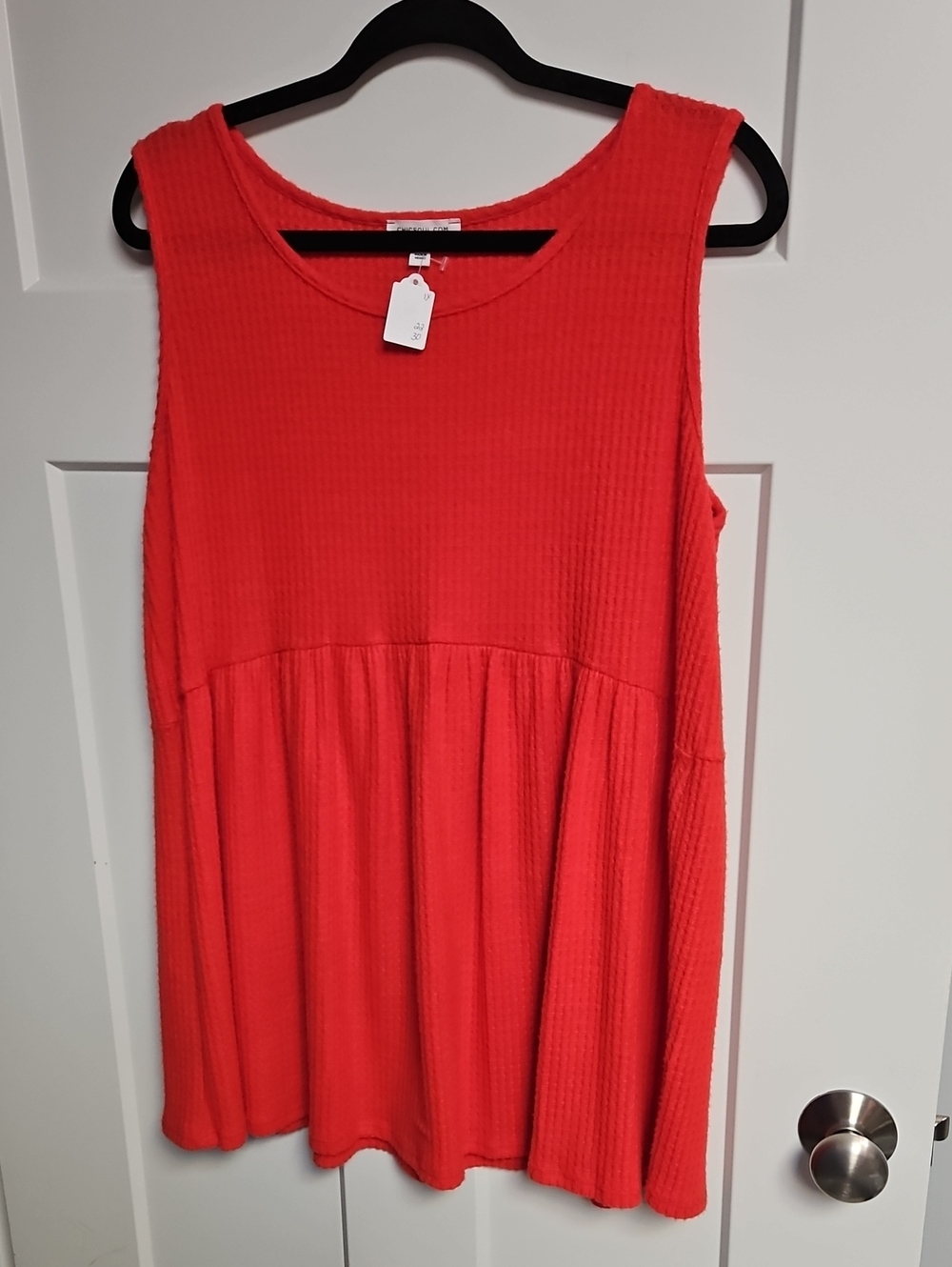 Women’s Sleeveless Babydoll Tank Top - Red